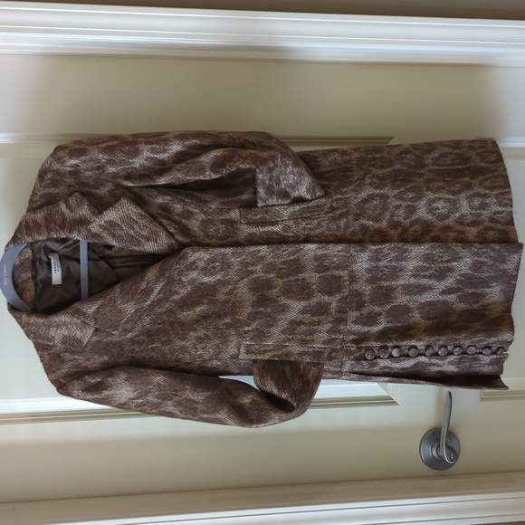 PRADA $2,695 Animal Print Wool Blend Coat - Picture 1 of 12